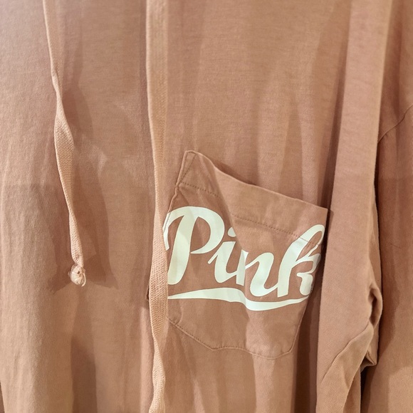 VS PINK Oversized Hooded Long Sleeve Shirt - Picture 3 of 9